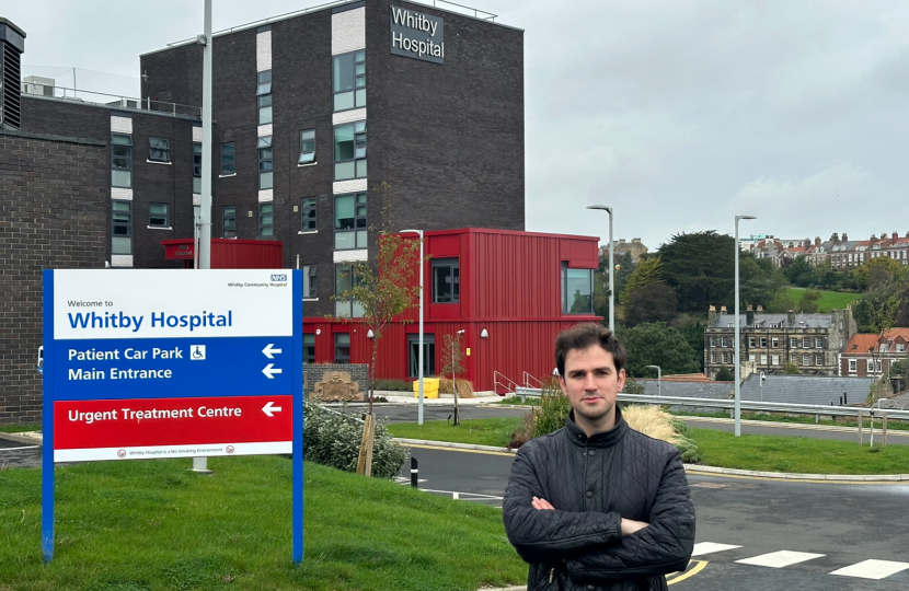 Roberto outside Whitby Hospital