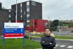 Roberto outside Whitby Hospital